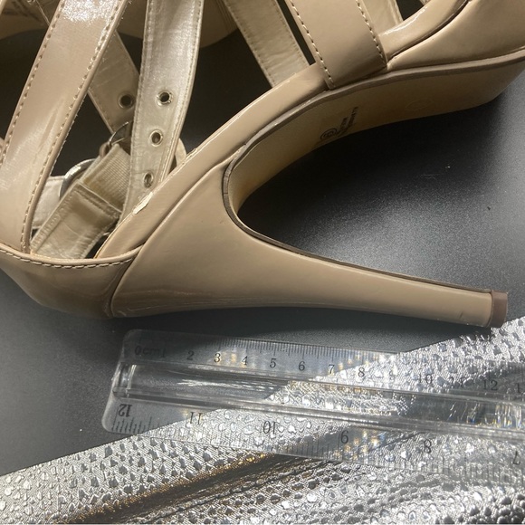 Paprika Tan size 9 open toe heels shoe with straps - Picture 12 of 12